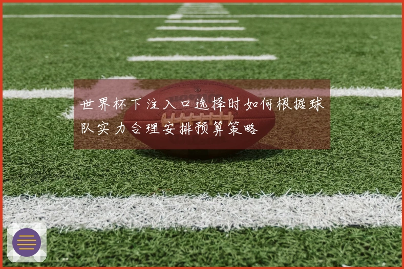 世界杯下注入口选择时如何根据球队实力合理安排预算策略